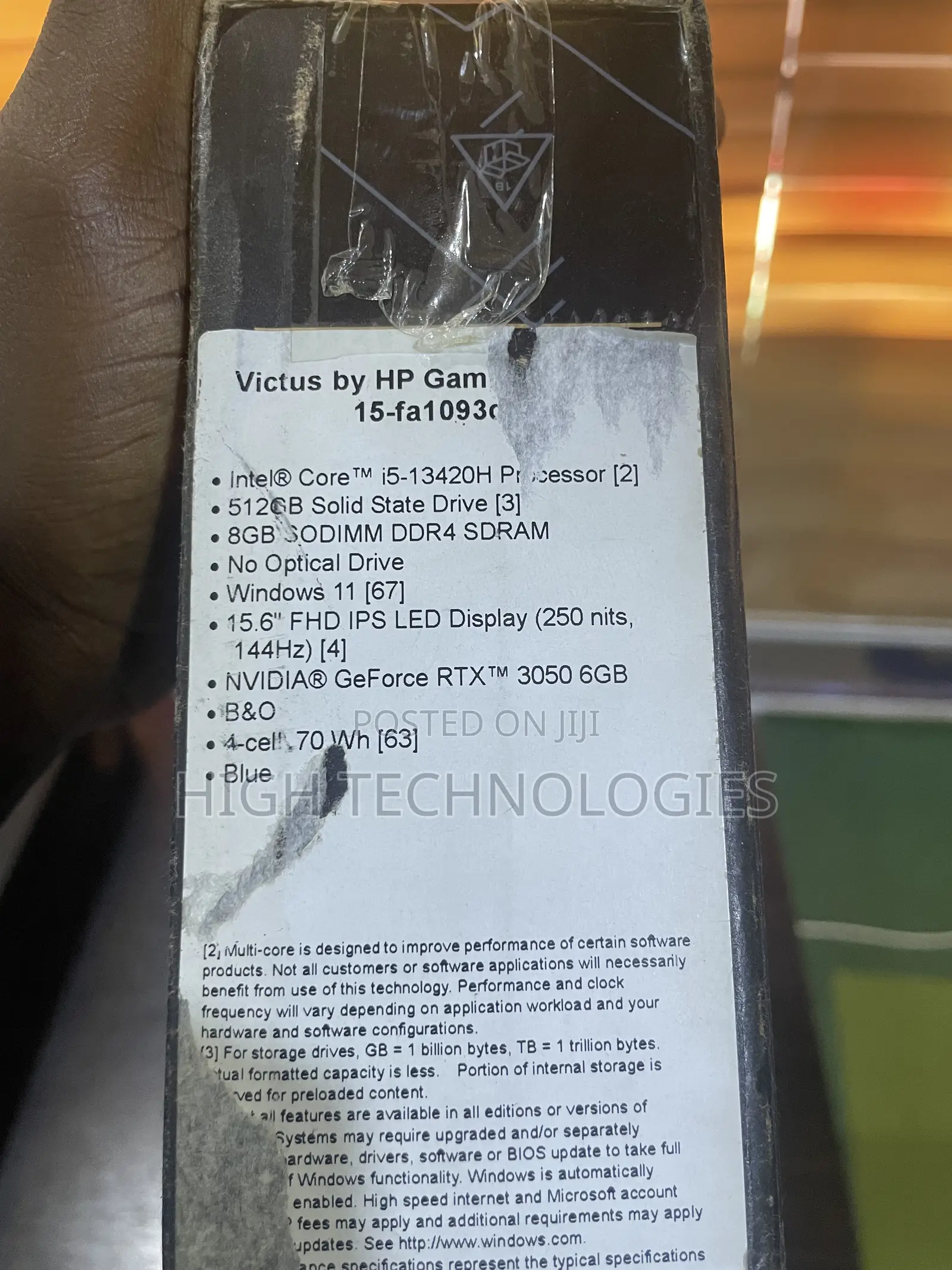 New Laptop HP Victus 15 8GB Intel Core i5 SSD 512GB