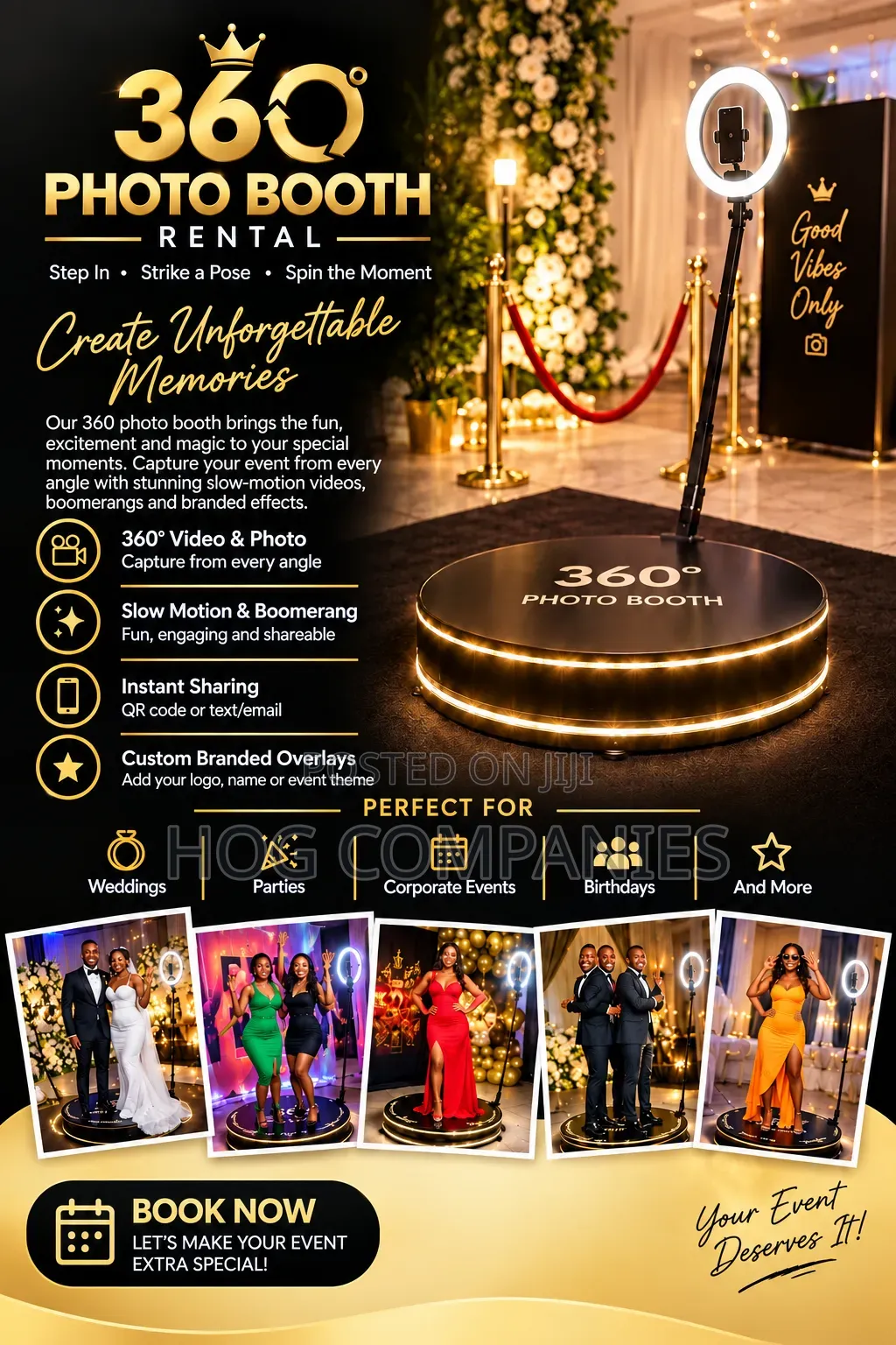 360 Photo Booth for Hire - Weddings, Parties and Events| Accra