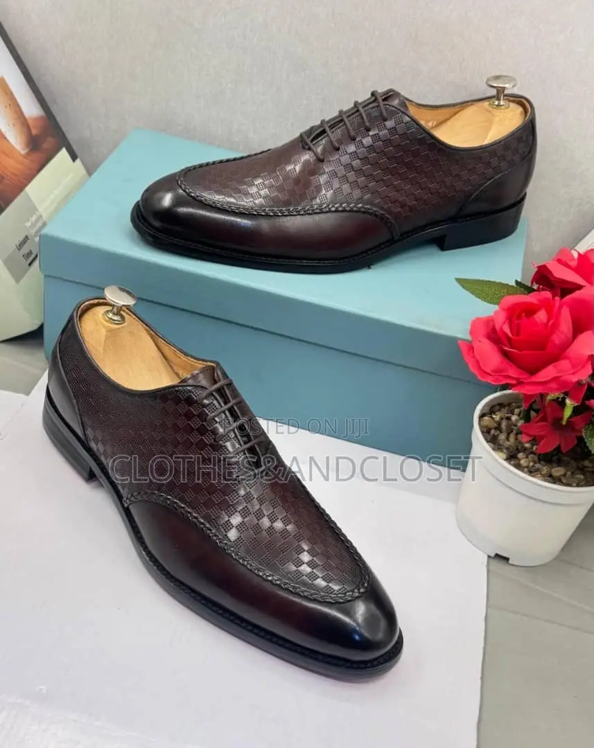 Brown Corporate Lace-Up Shoes
