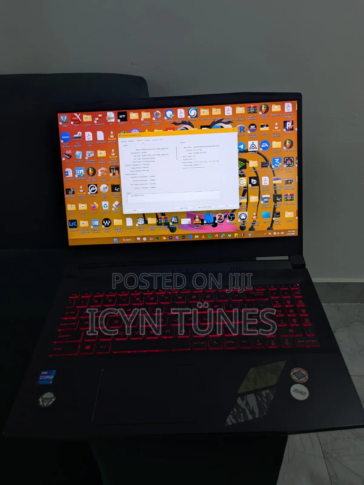 Laptop MSI Katana GF66 16GB Intel Core i7 SSD 512GB