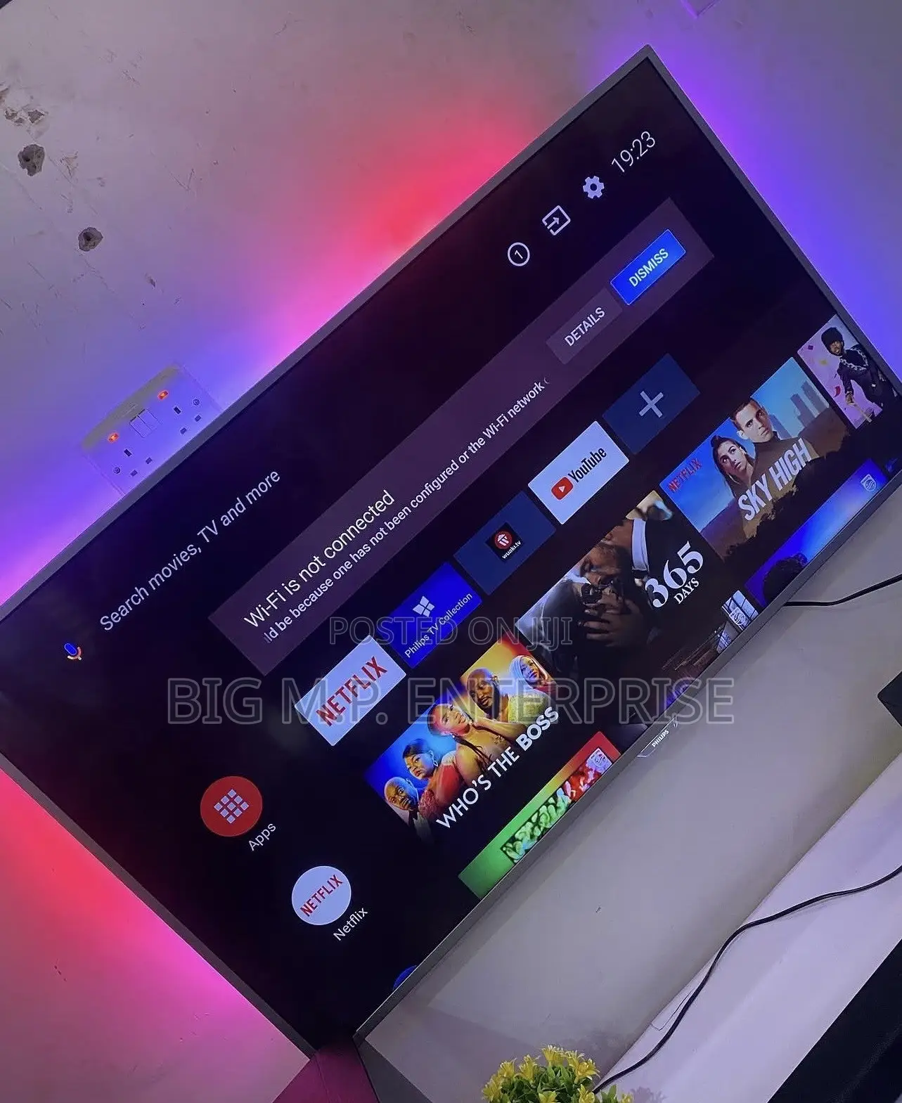 Philips 50 Inches Smart Digital Satellite. UHD. 3-Side Ambi-Light.