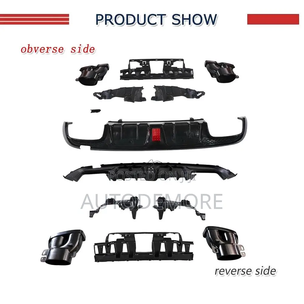 Mercedes Benz C300 Rear Bumper Diffuser With Led