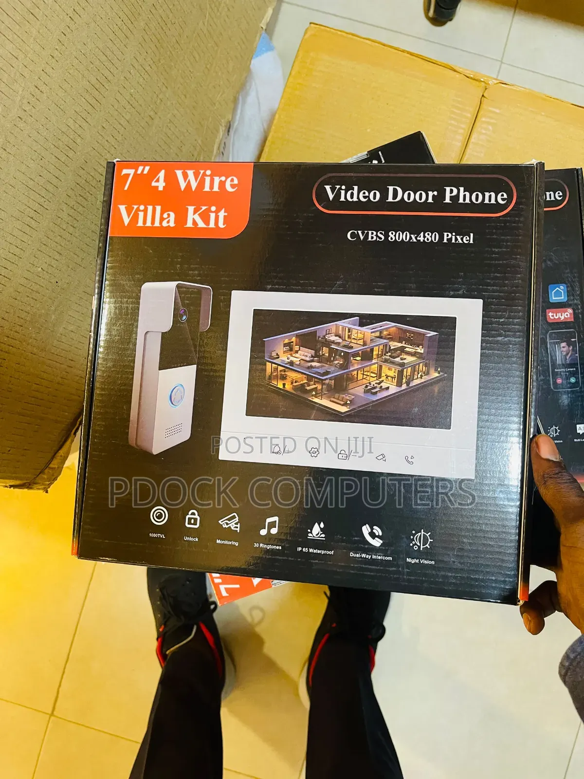 Tuya 4-Wire Villa Kit Analog Video Intercom Doorbell Home Security Kit