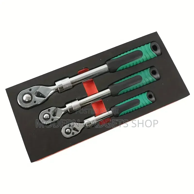 Professional 3-Piece Ratchet Wrench Set