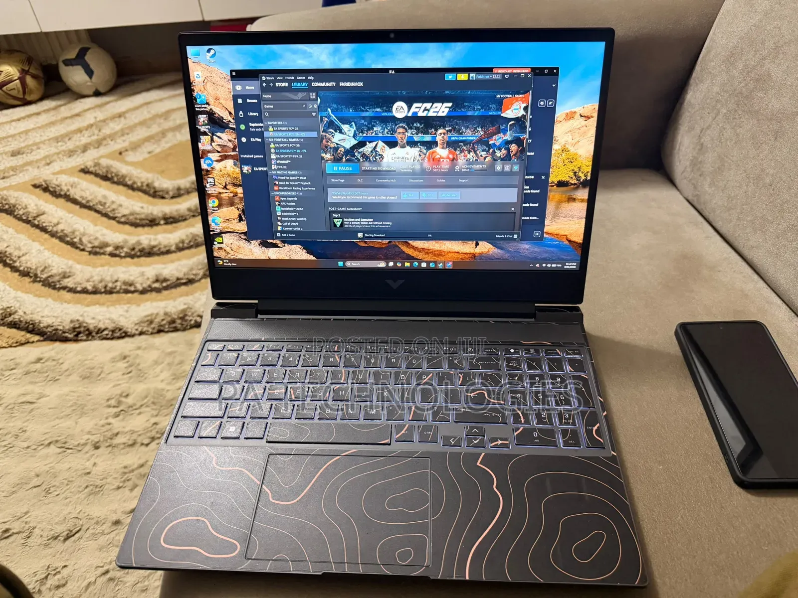 Laptop HP Victus 15 16GB AMD Ryzen 7 SSD 1T