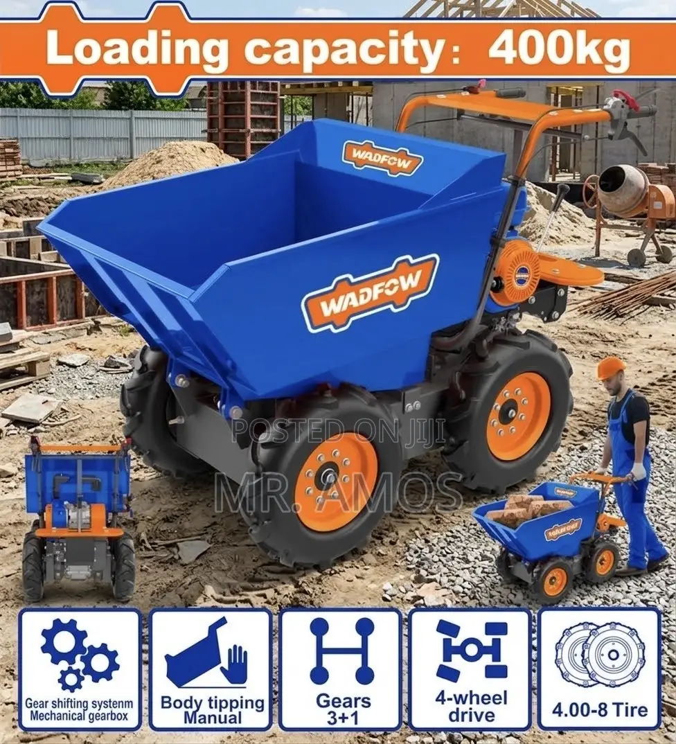 6.5HP / 400Kg Gasoline Mini Wheelbarrow - WFTP1A400