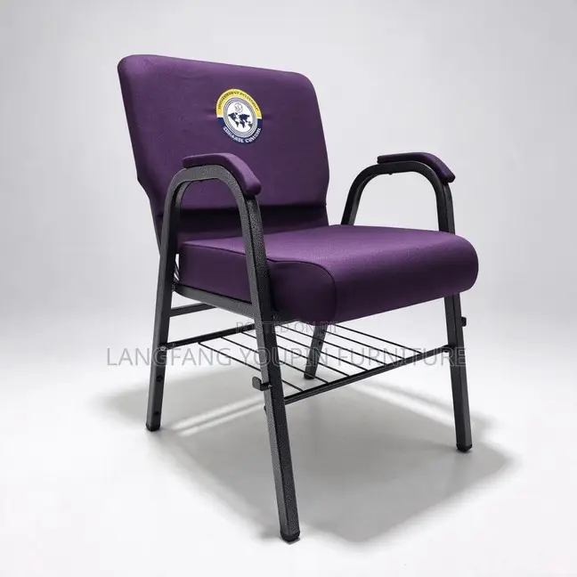 Indoor Church Auditorium Fabric Chair for Sale