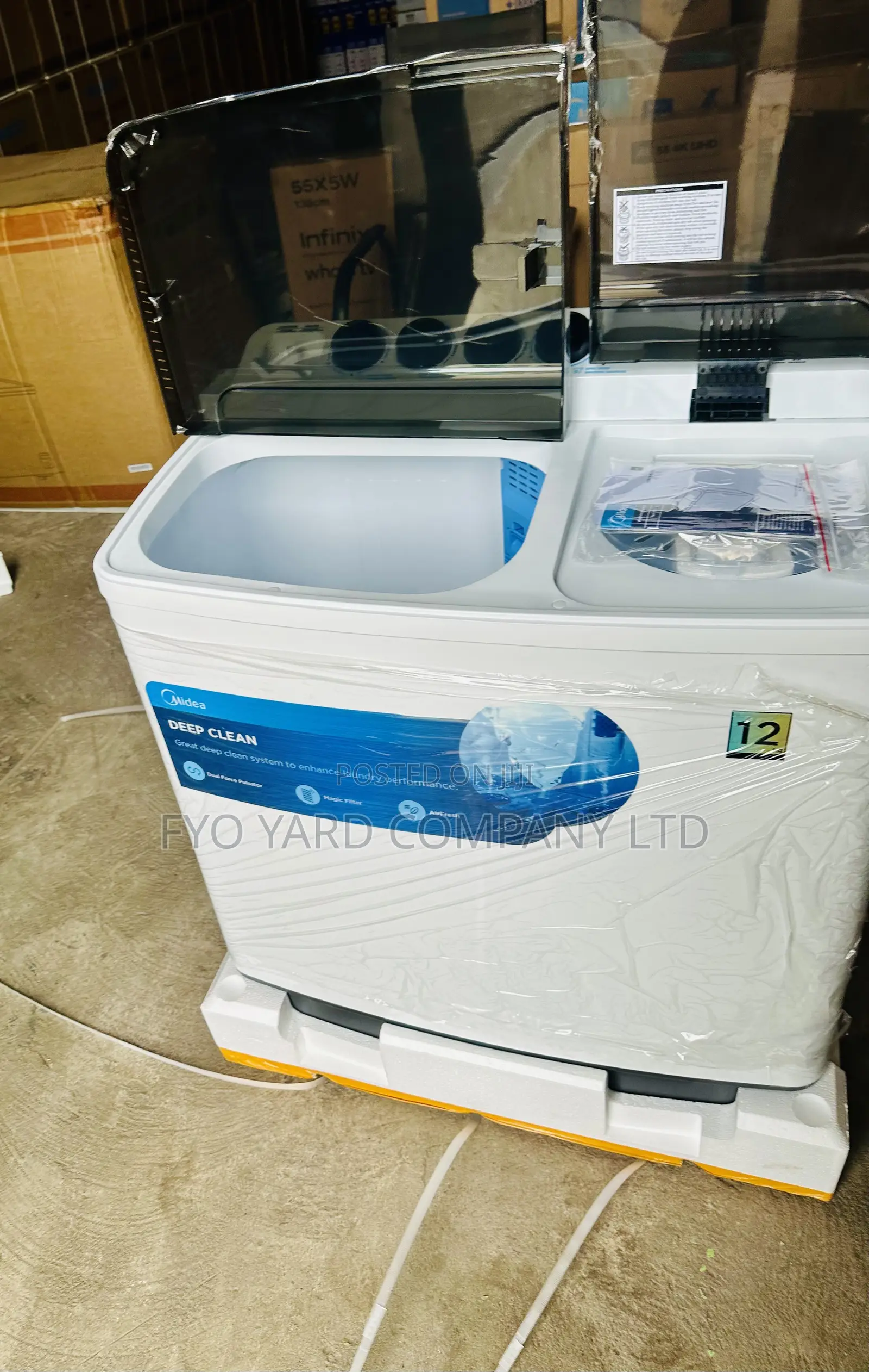 Fast Performing Midea 12KG Twin Tub Semi Auto Washing Machine
