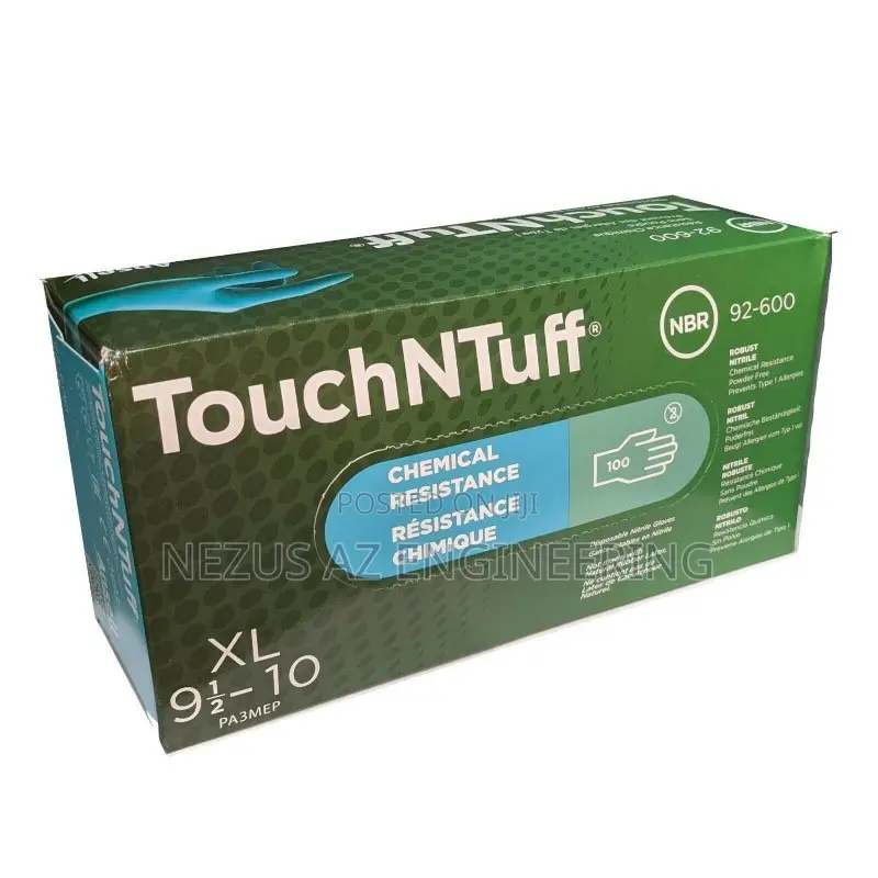 Ansell TouchNTuff 92-600 Nitrile Gloves – 100pcs