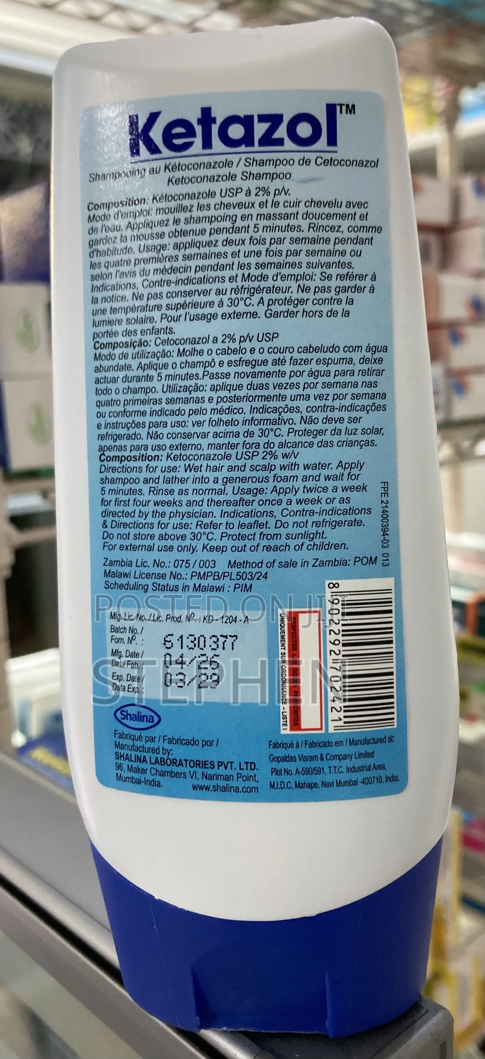 Ketazol Shampoo for Dandruff
