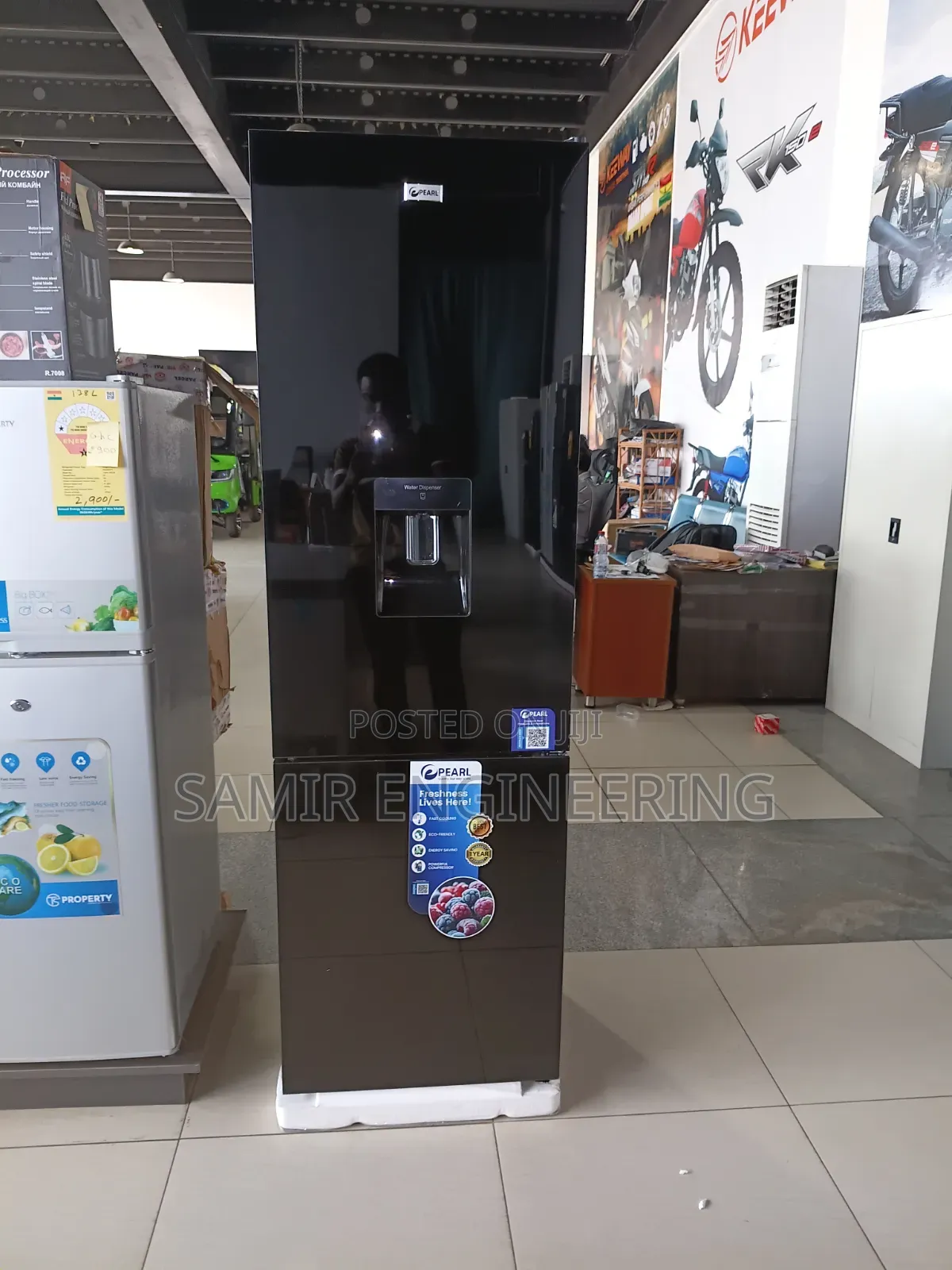 Pearl 262L Mirror-Finish Bottom-Mount Refrigerator (PF-370-13M)