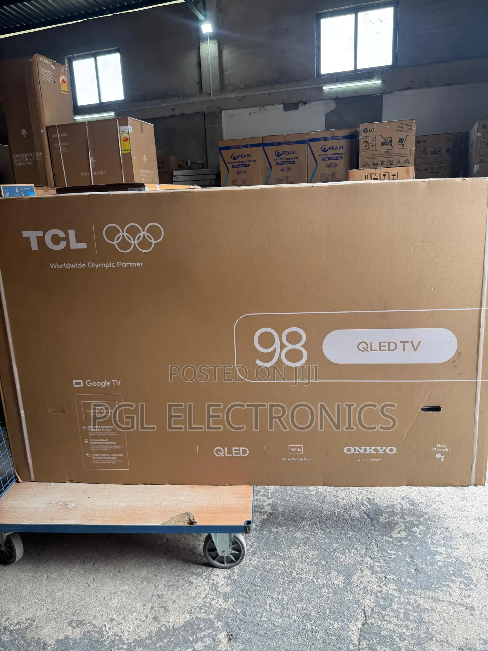 TCL 98" AiPQ Pro Processor, 98P8K UHD 144Hz Smart Google QLED TV