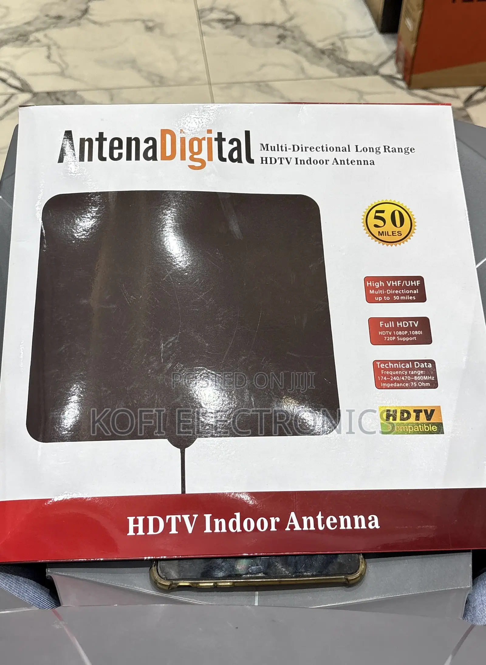 HD Ultra Thin Indoor Digital TV Antenna for Free-to-Air Channels