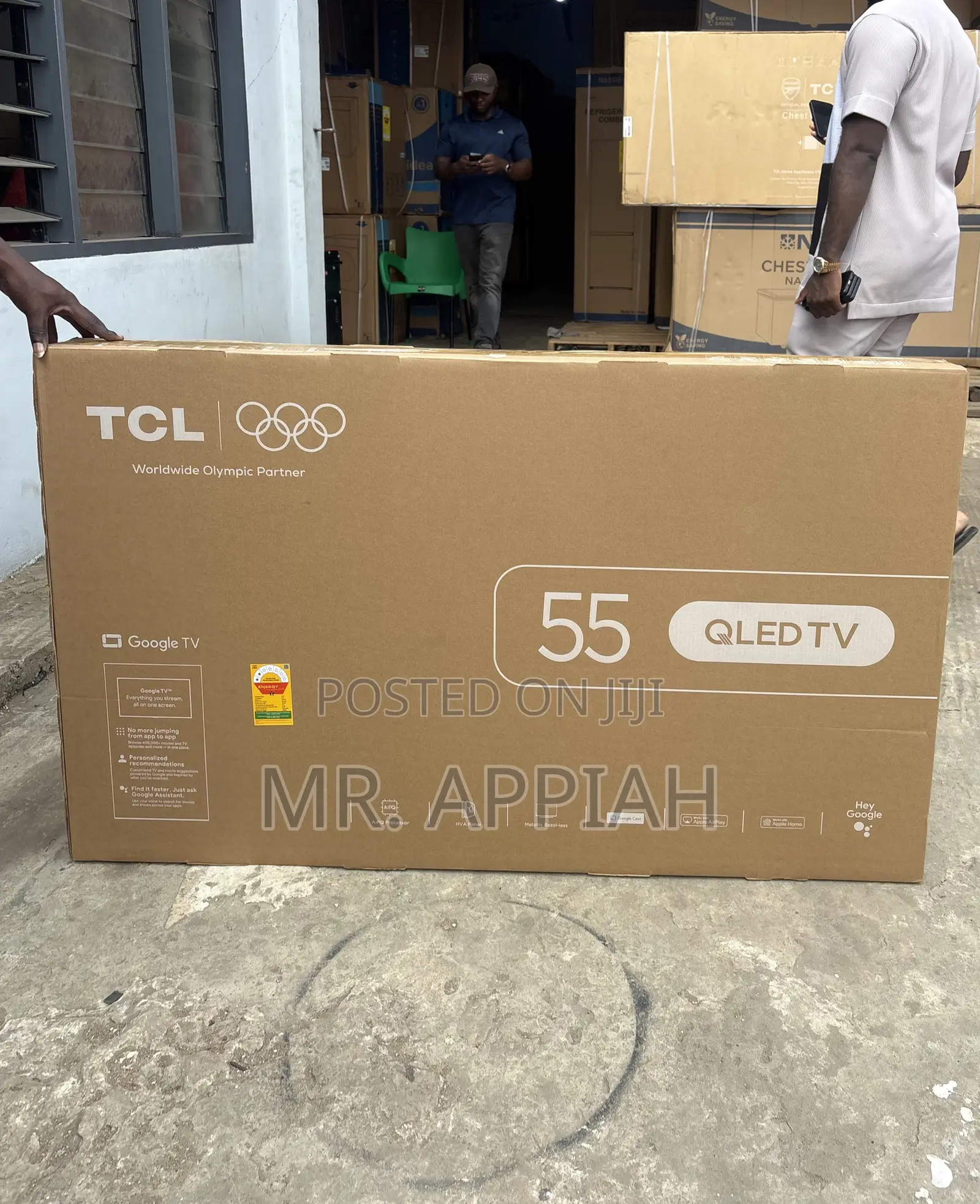 Efficient TCL 55” Qled Smart Screen Television(Black) 
