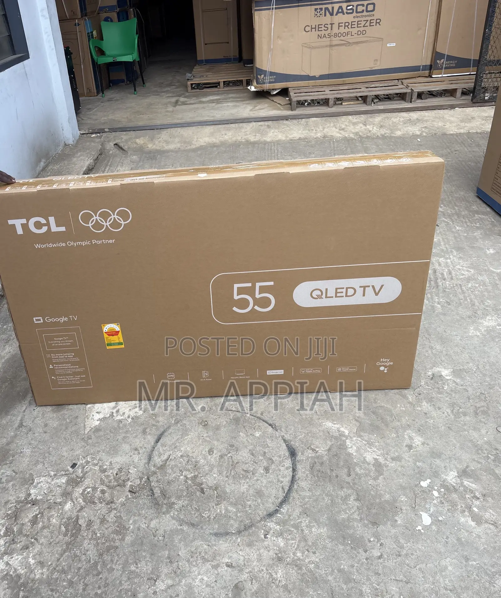 Efficient TCL 55” Qled Smart Screen Television(Black) 