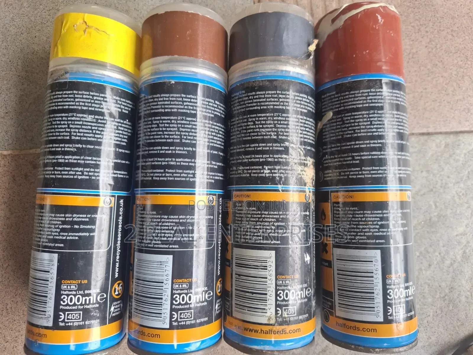 Halfords Enamel Spray Paint Various Colors Available