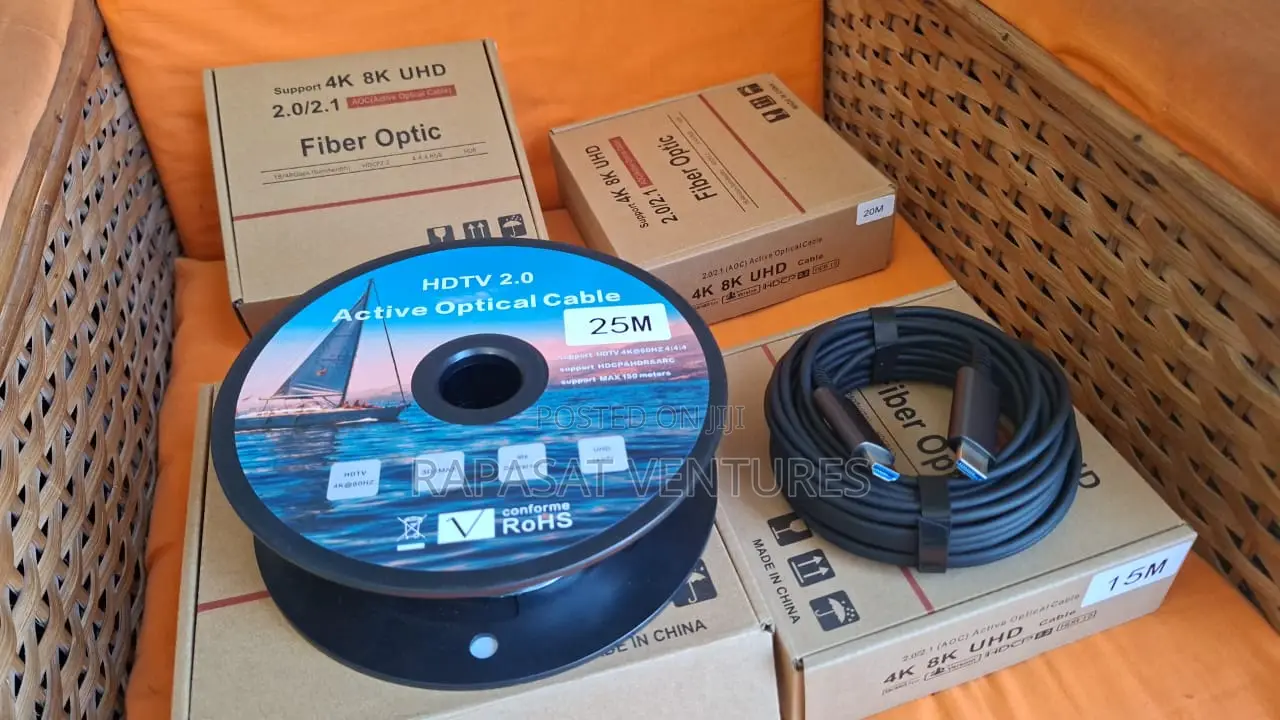 Hdmi Male to Hdmi Male Fiber Cable 10, 15, 20, 25 Meters
