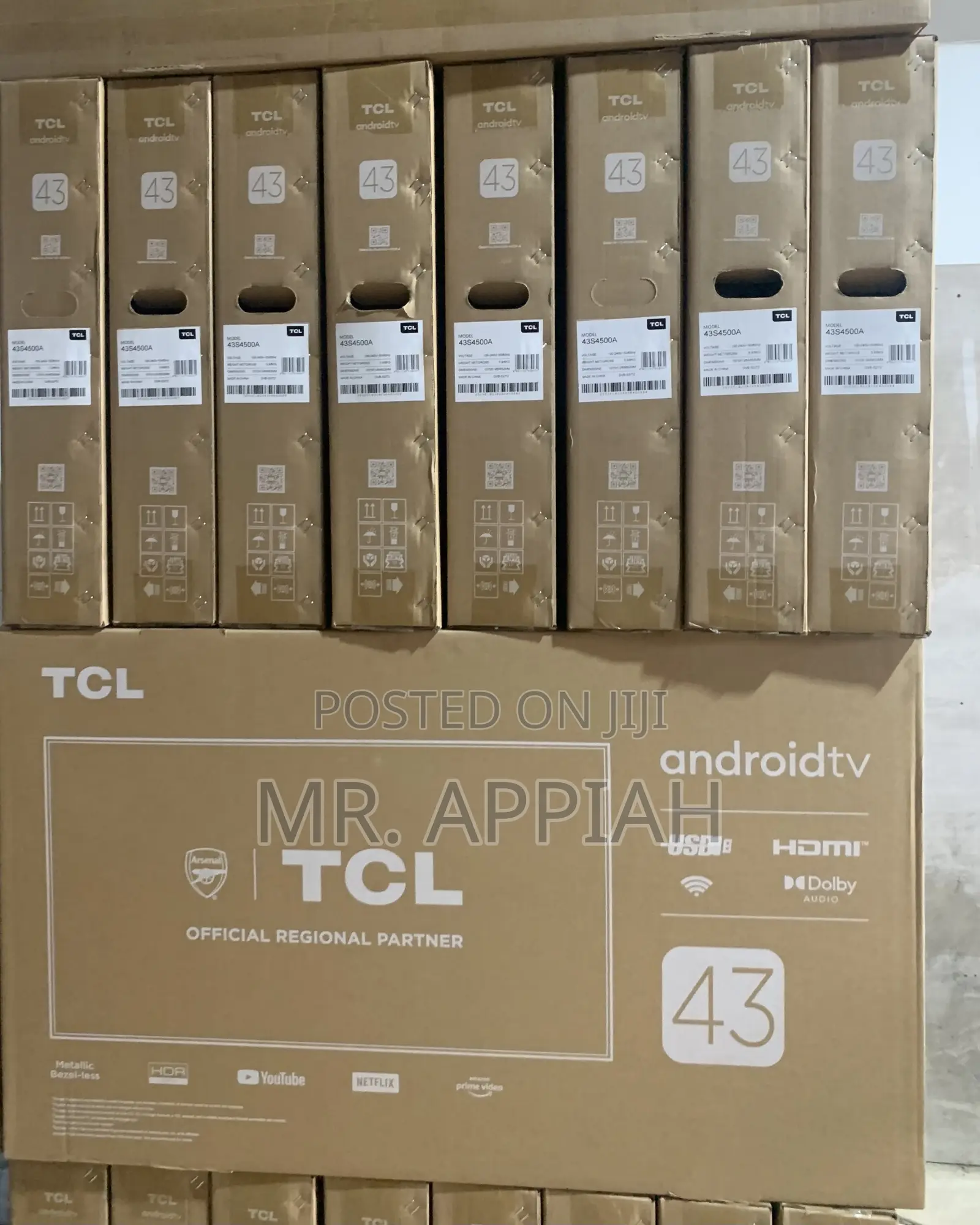 Extremely Affordable TCL 43” Smart Android TV(Black)Remote Control