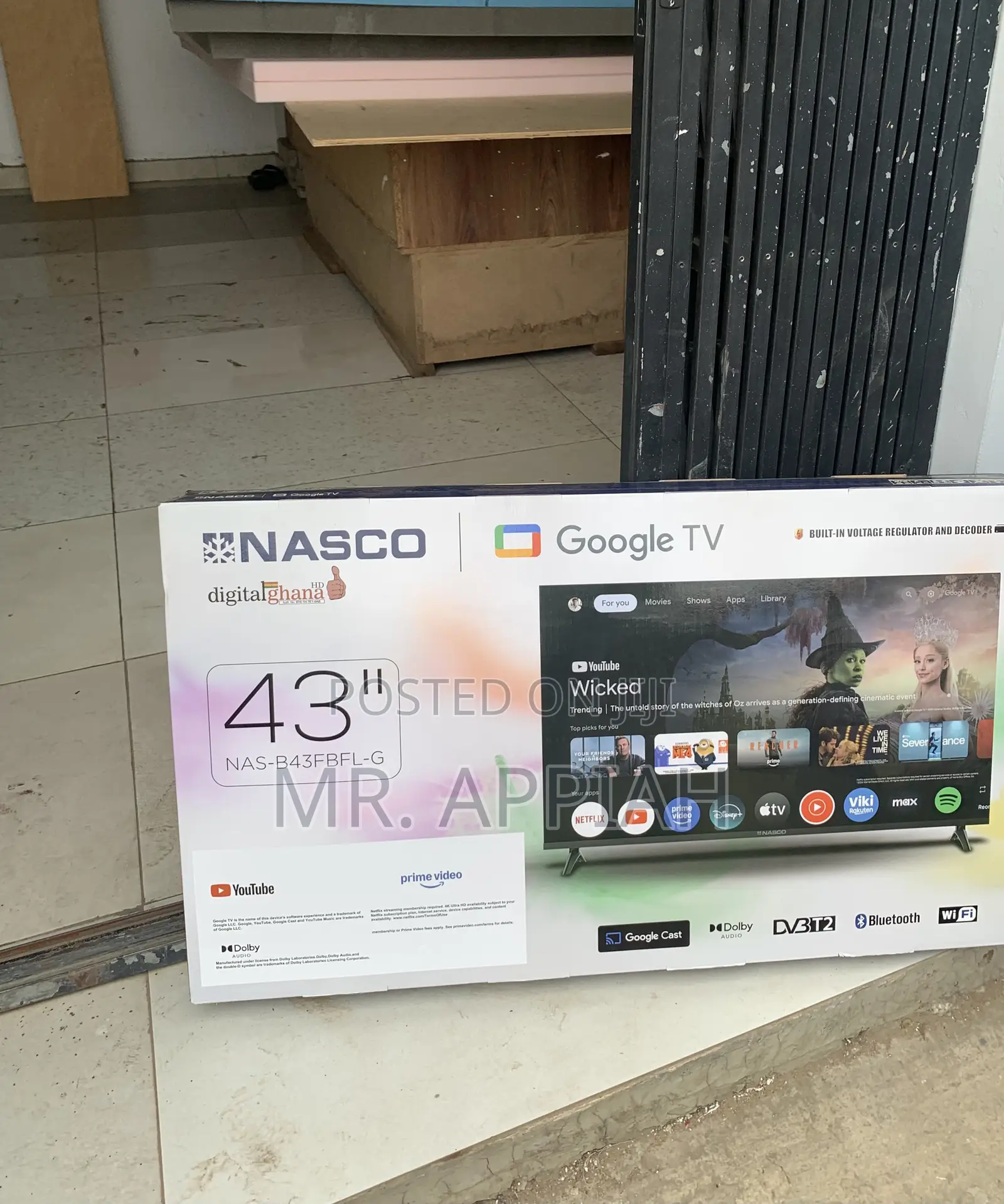 Efficient Nasco 43 Inch Smart Satellite Television(Black)