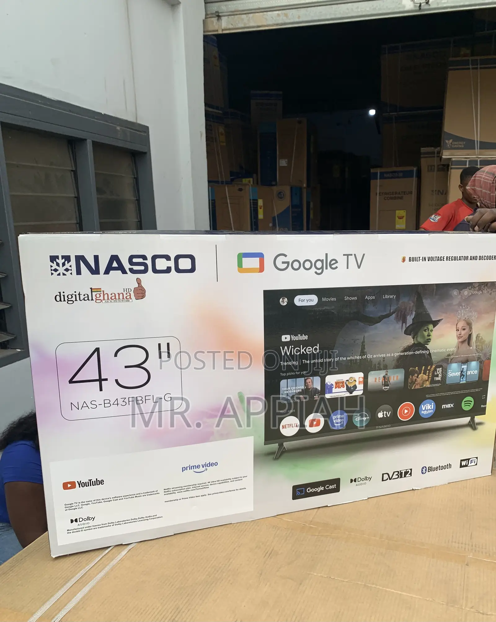 Efficient Nasco 43 Inch Smart Satellite Television(Black)
