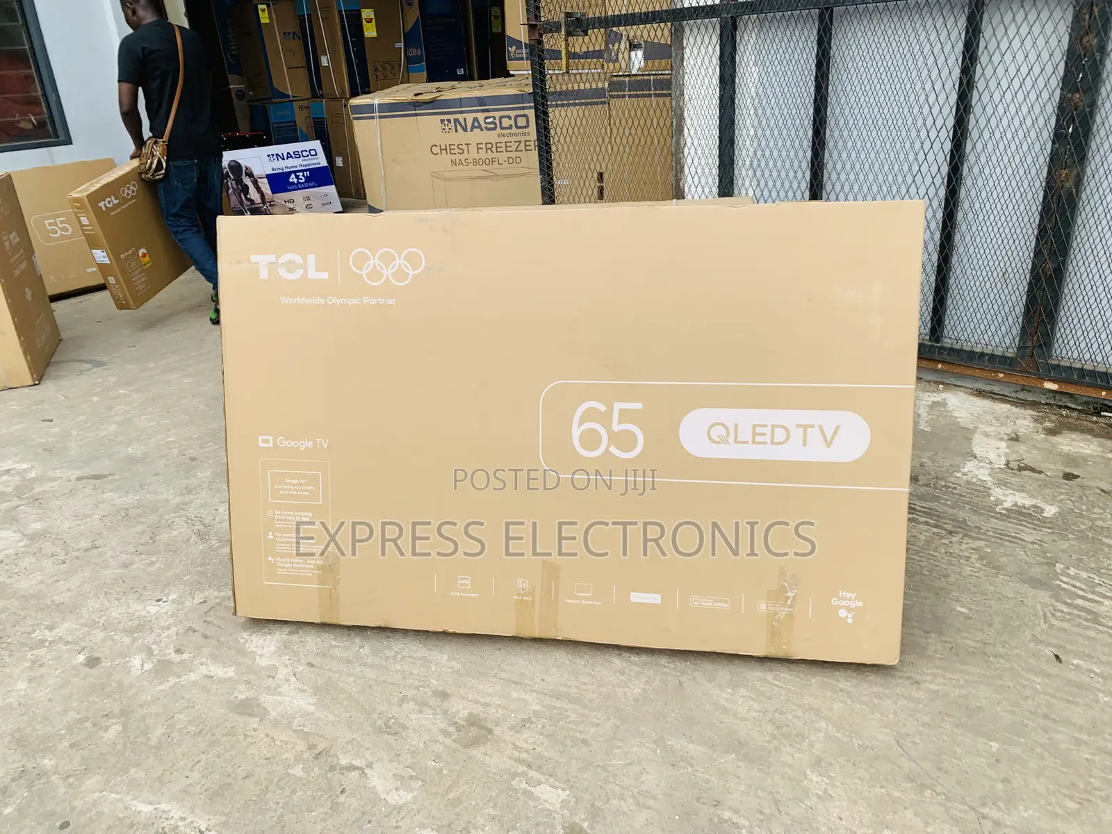 Slim Sleek Black TCL TV 65 Smart Satellite Android UHD 