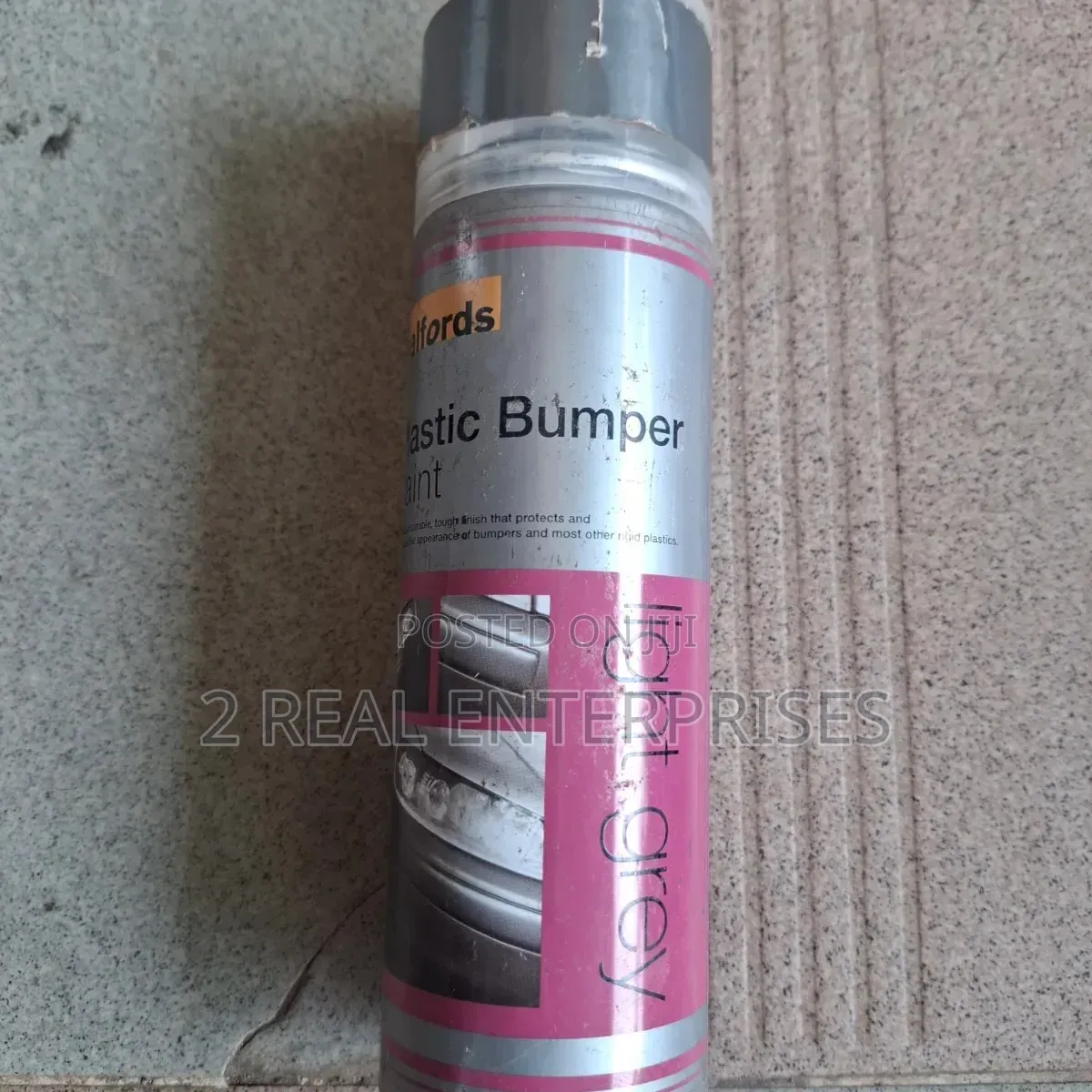 Halfords Plastic Bumper Spray Paint Light Grey 300ml