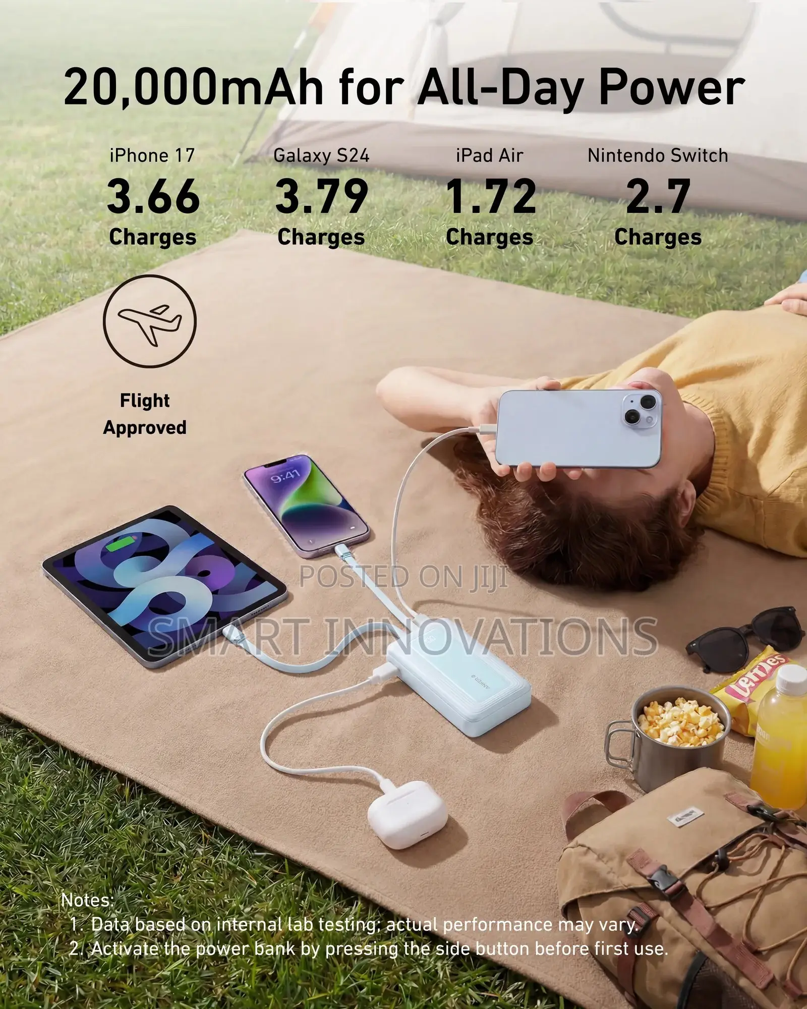 Anker Zolo Power Bank (, Built-in USB C and Lightning Cable)