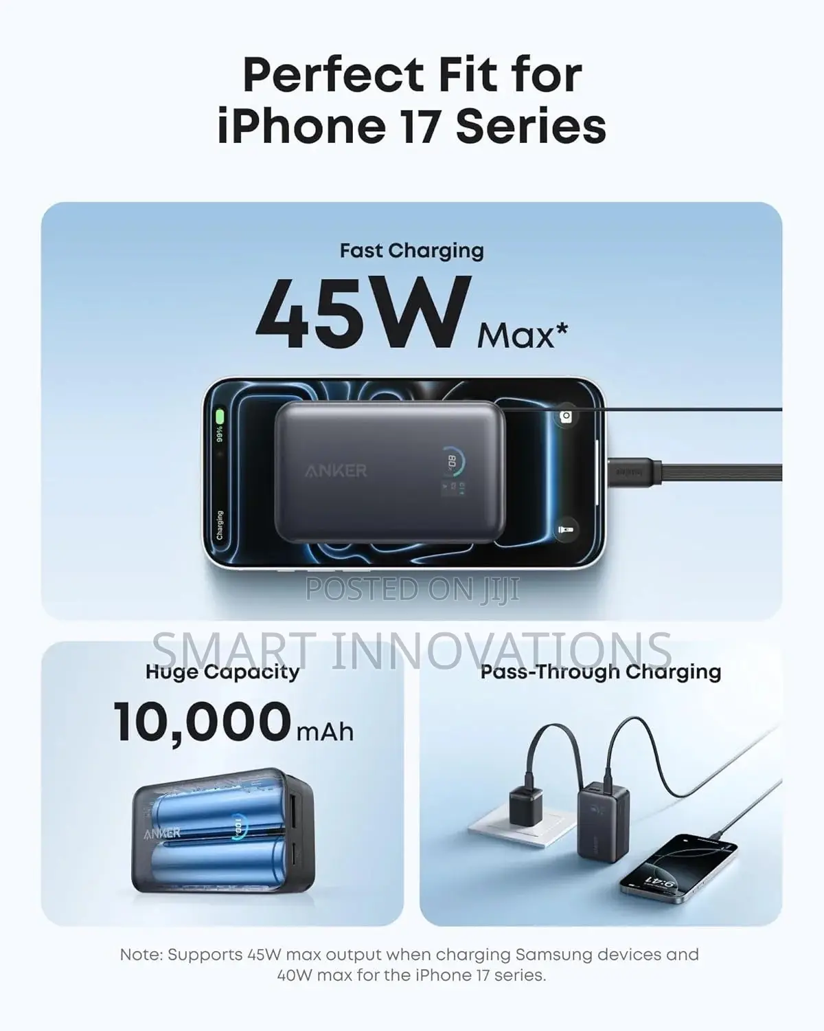 Anker Nano Power Bank (, 45W, Built-in Retractable USB-C Cable)