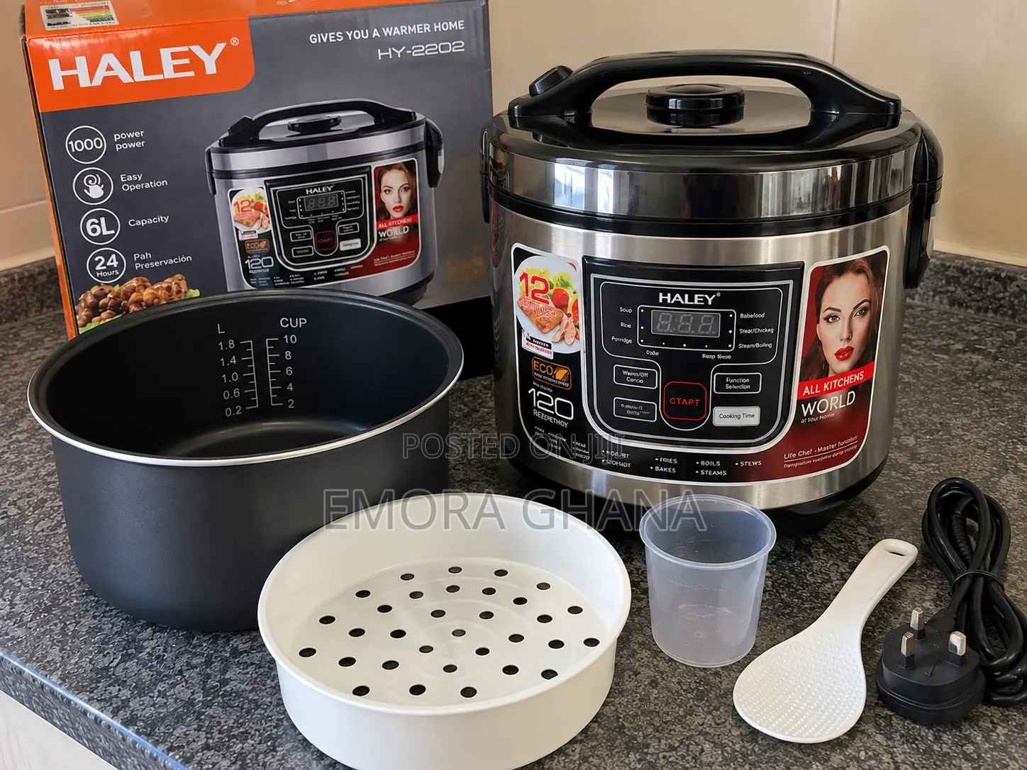HALEY 6L Digital Electric Rice Cooker 1000W