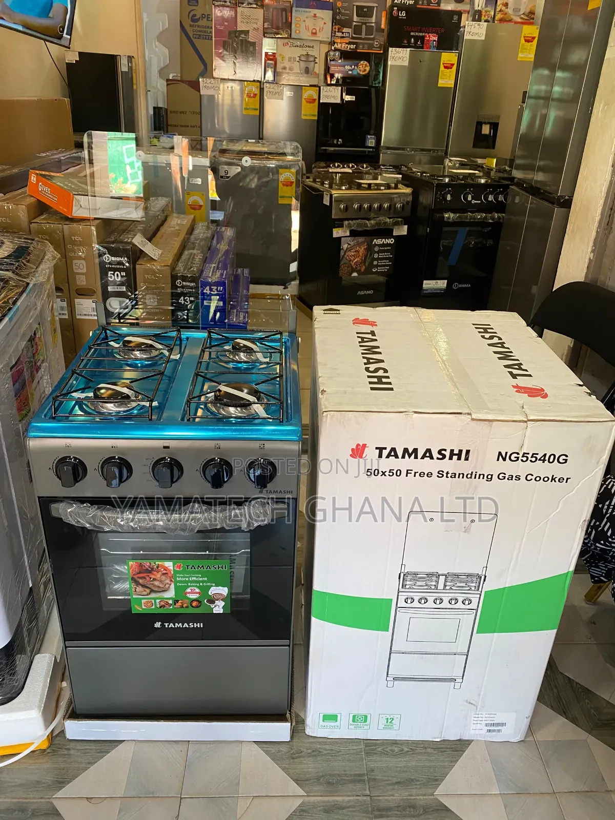 Tamashi Best Quality 50x50cm 4 Burner Gas Stove With Oven
