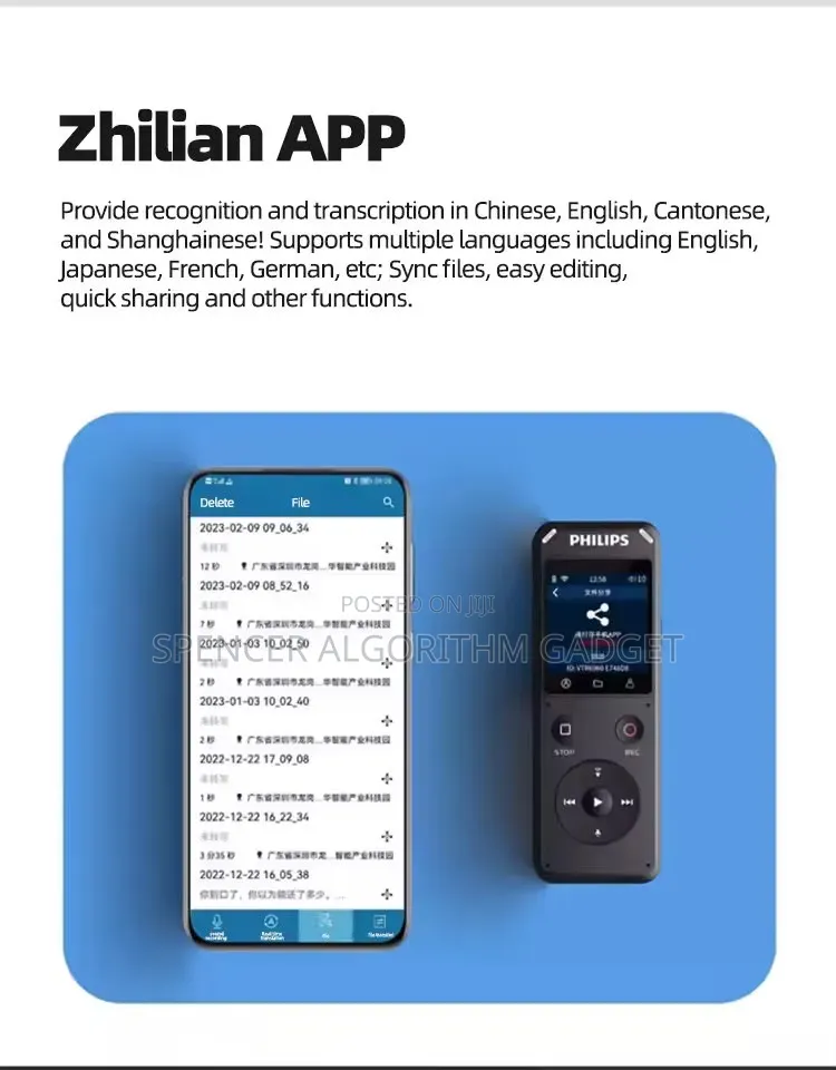 Philips VTR6960 100% Original Voice Recorder With Voice Transcription