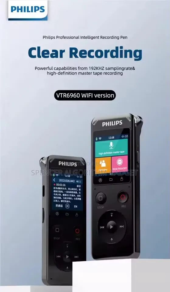 Philips VTR6960 100% Original Voice Recorder With Voice Transcription