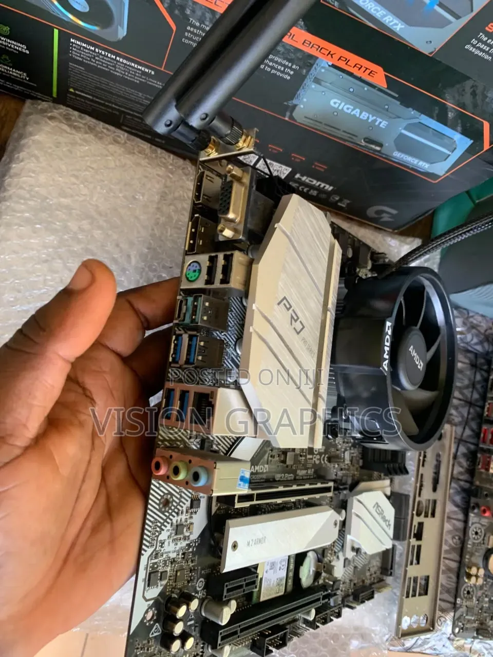Asrock B550M PRO4 Wifi Motherboard With Ryzen 5 5600x and AMD Cooler