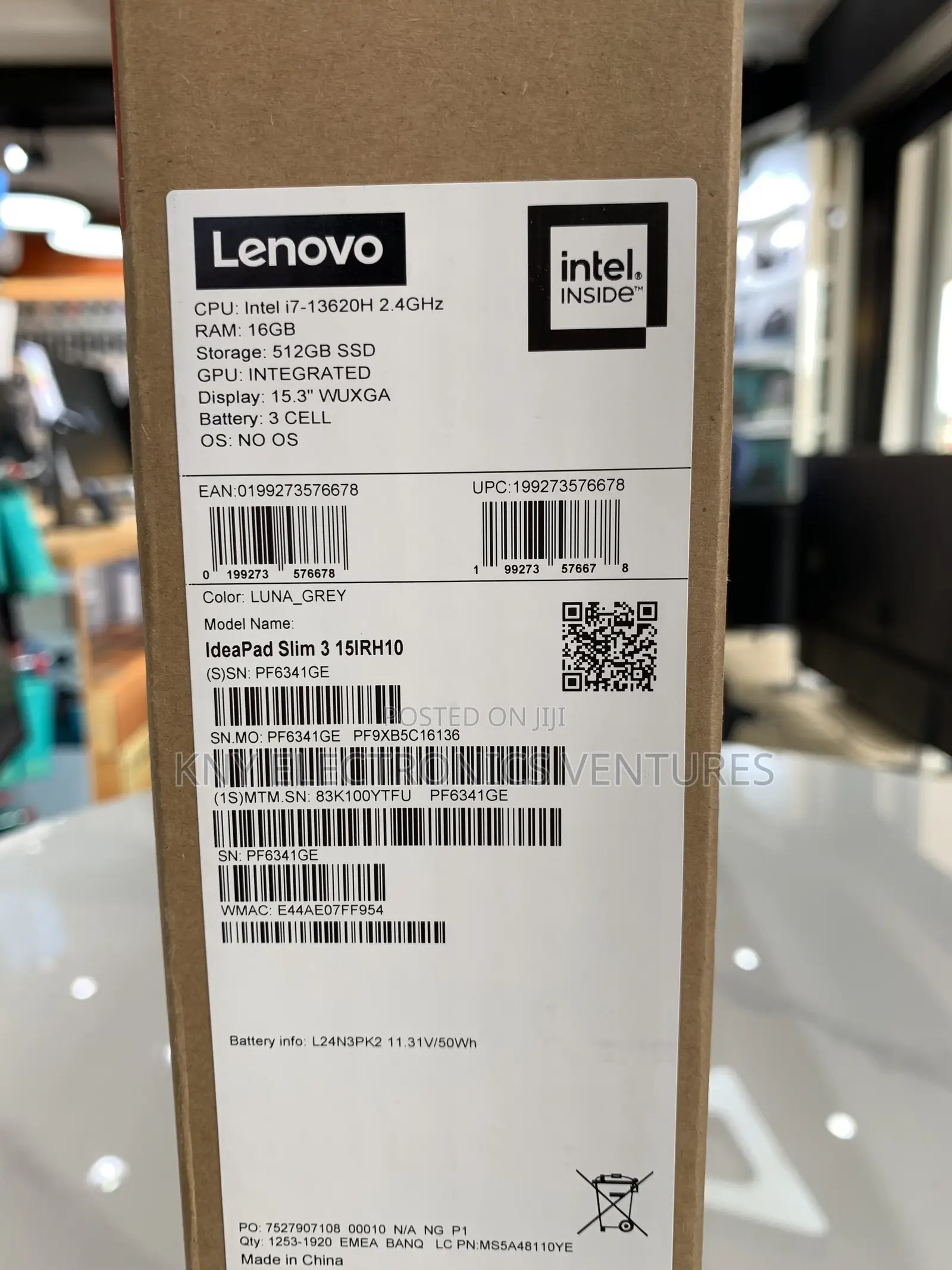 New Laptop Lenovo Ideapad 3 16GB Intel Core i7 SSD 512GB