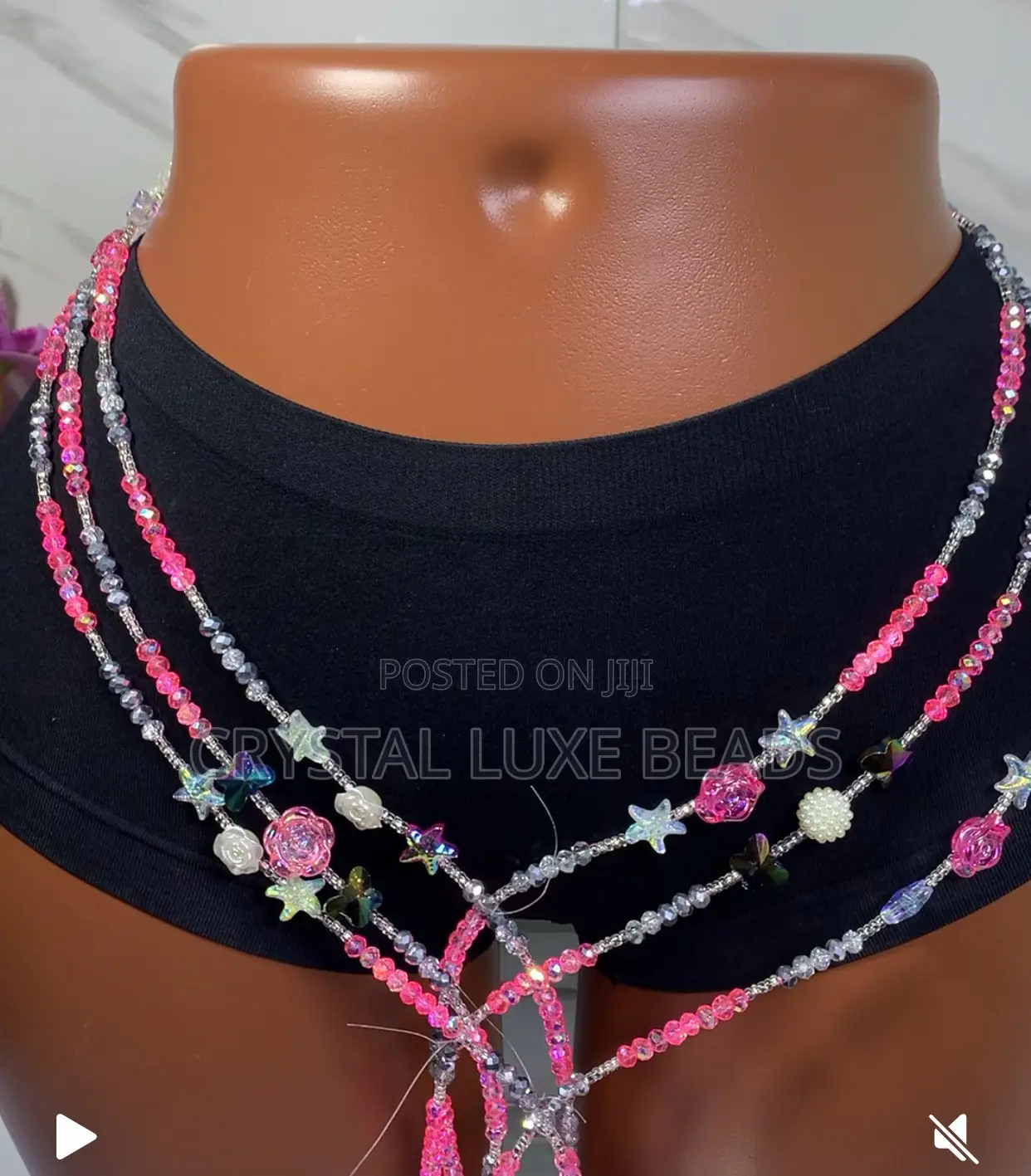 Customized Crystal Waist Beads