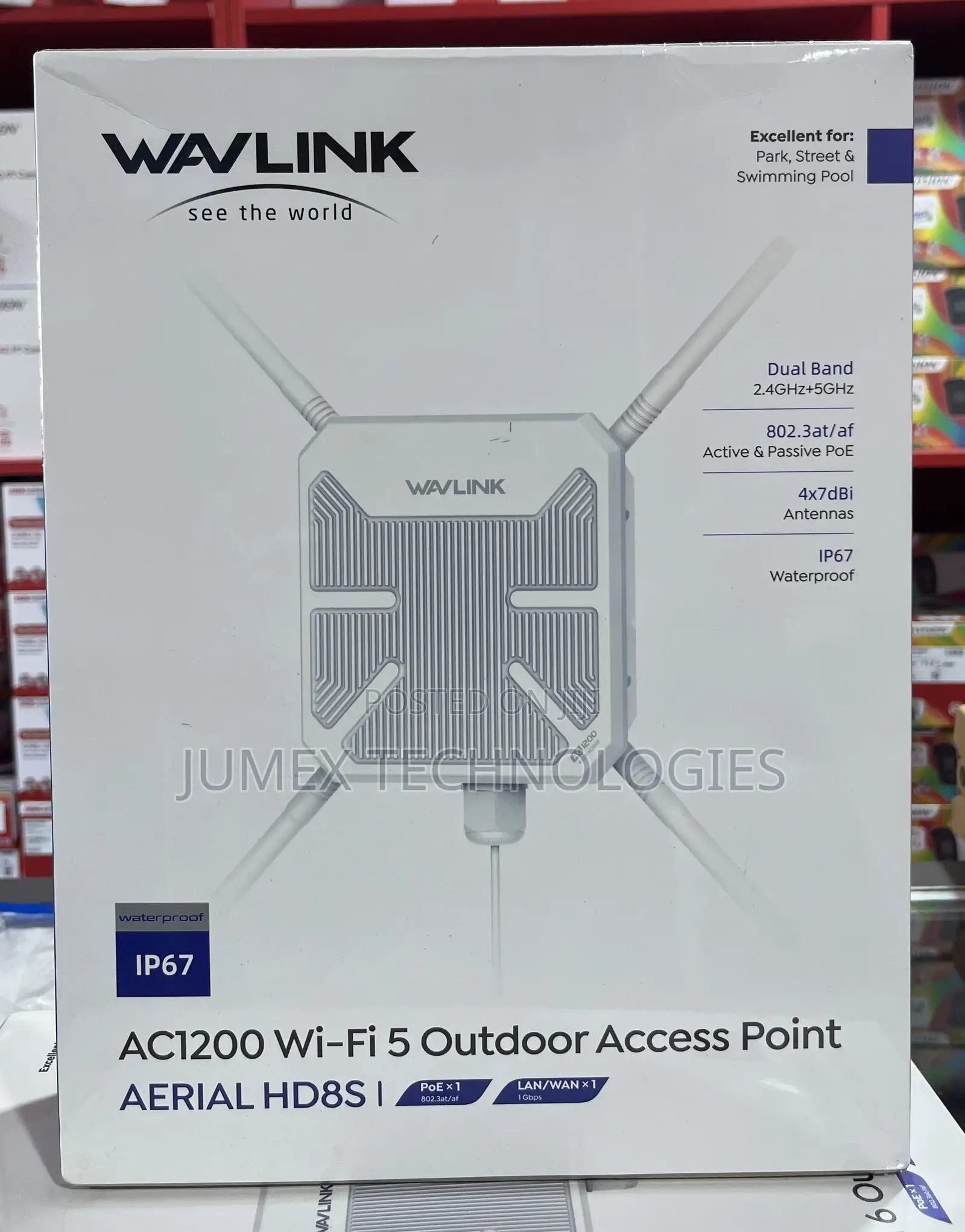 WAVELINK AC1200 Wi-Fi 5 Outdoor Access Point AERIAL HD8S WL-WN588HA2