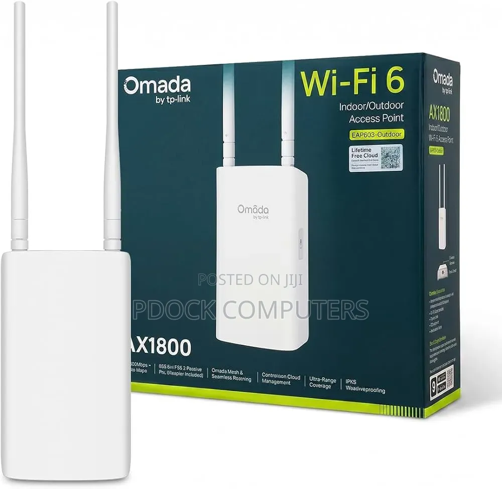 TPLink Omada WiFi 6 AX1800 Dual Band Access Point EAP603-Outdoor