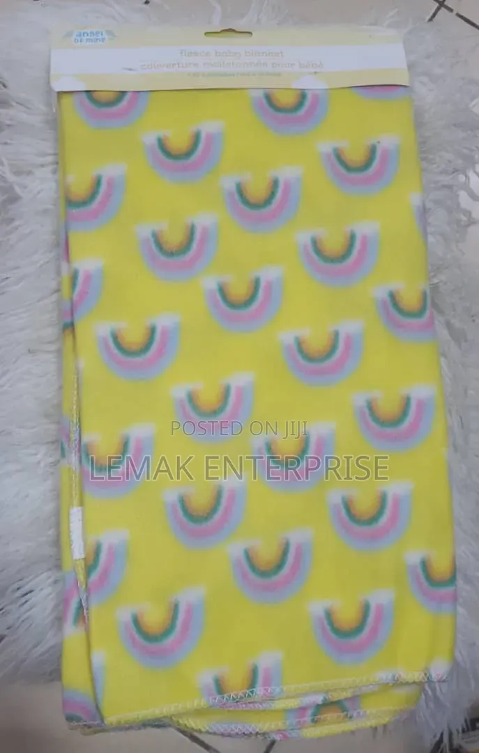 Angel of Mine Yellow Fleece Baby Blanket 2 PCS From USA