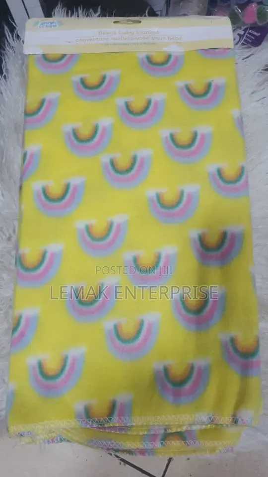 Angel of Mine Yellow Fleece Baby Blanket 2 PCS From USA