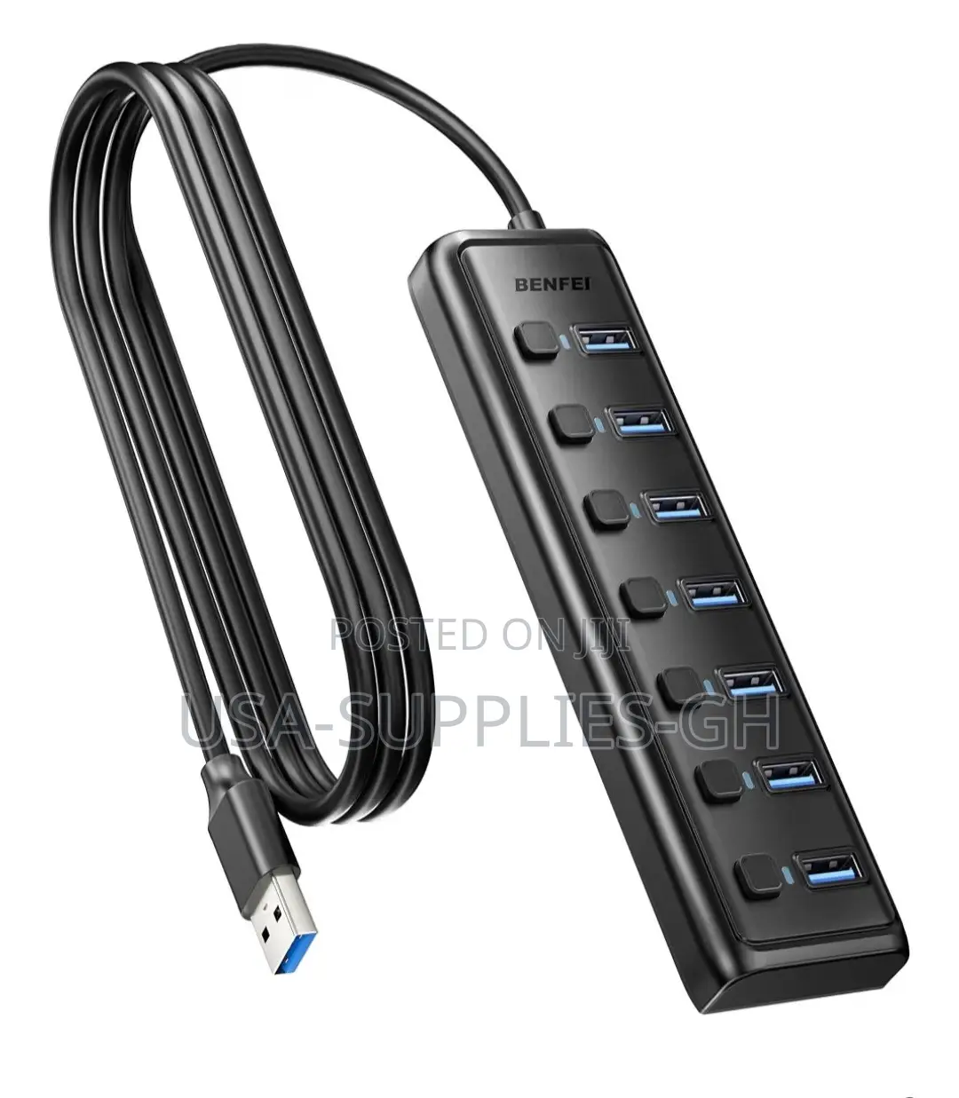 BENFEI USB 3.0 Hub 7-Port USB Splitter With Power on/Off From USA