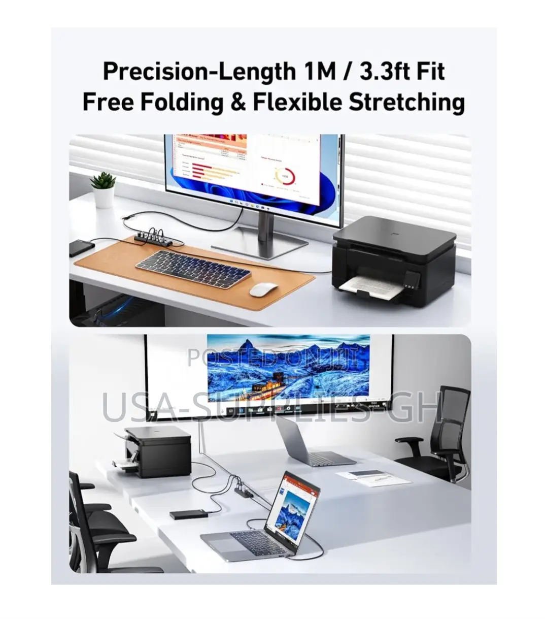 BENFEI USB 3.0 Hub 7-Port USB Splitter With Power on/Off From USA
