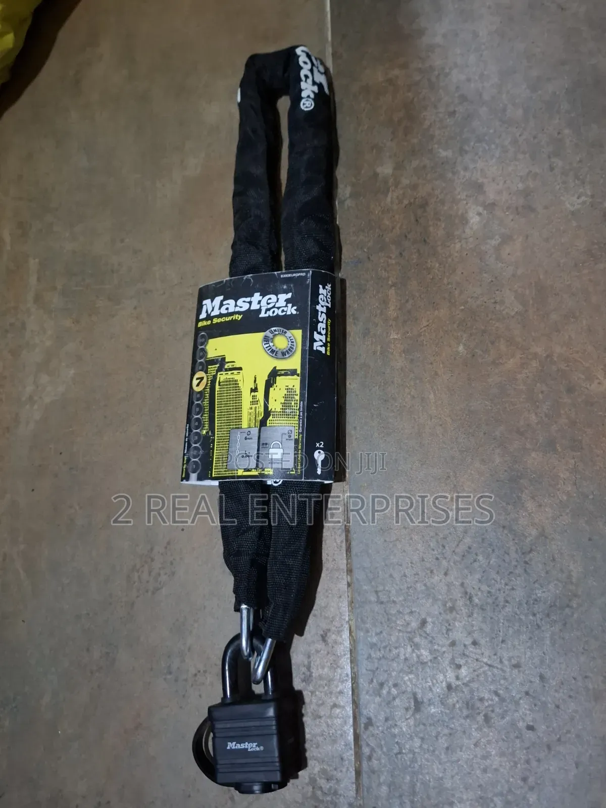 Master Lock 8390EURDPRO Heavy Duty Bike Security Chain and Padlock Set