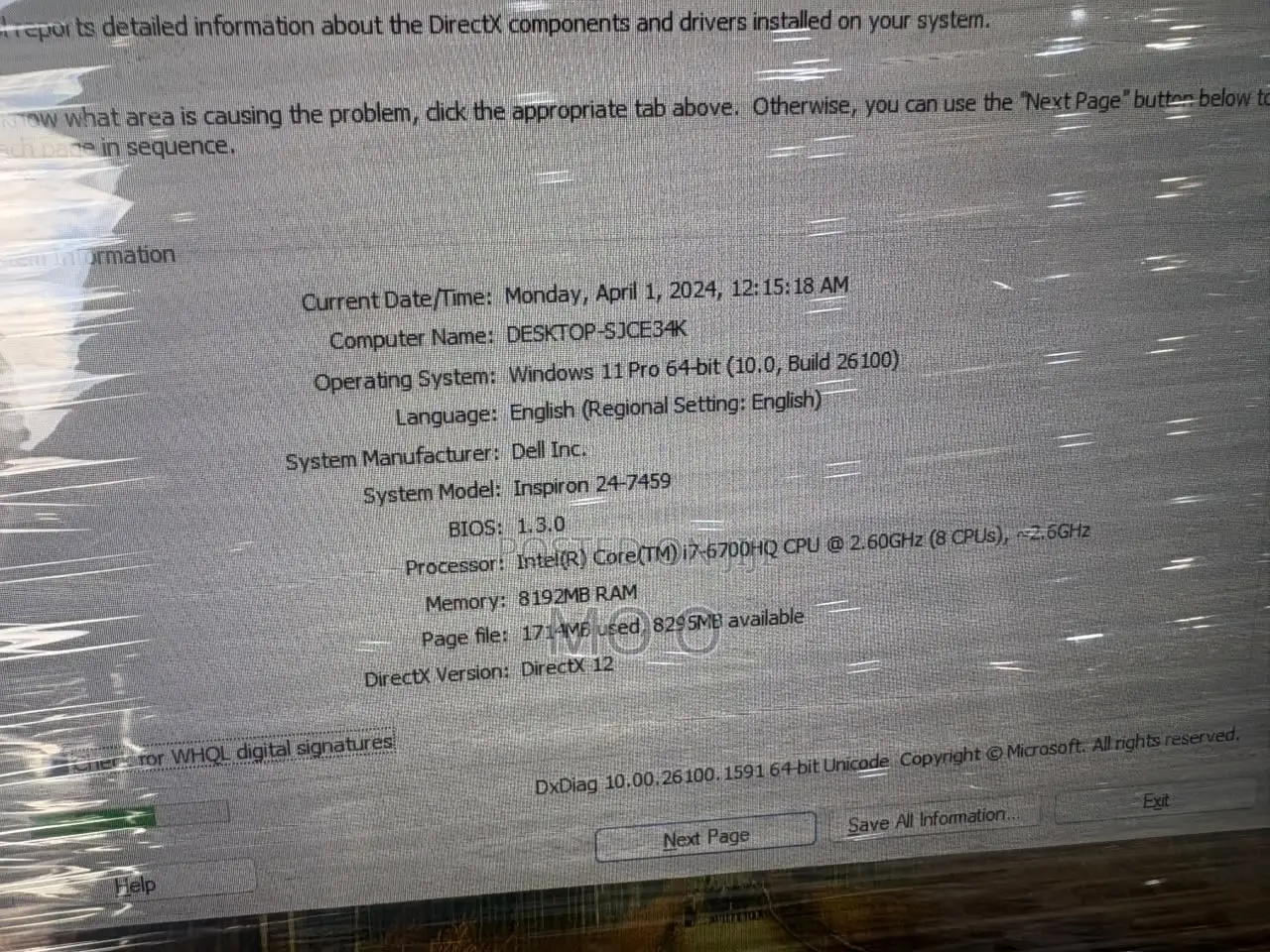 Desktop Computer Dell Inspiron 24 5000 8GB Intel Core i7 SSD 256GB
