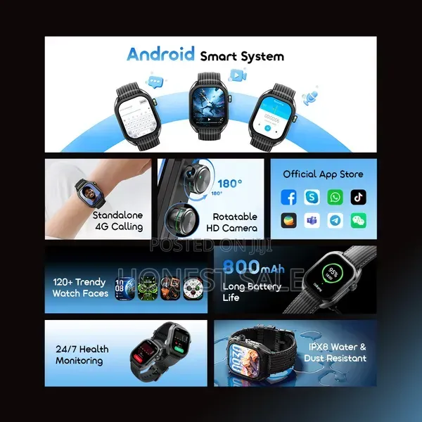 Oraimo Watch Link 2.04" 4G Android Smart Watch – Calling Camera