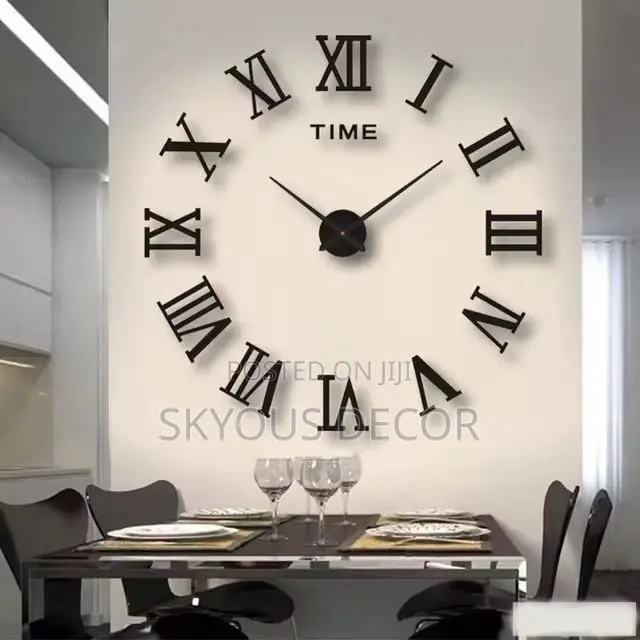3d Roman Numeral Wall Acrylic Clock