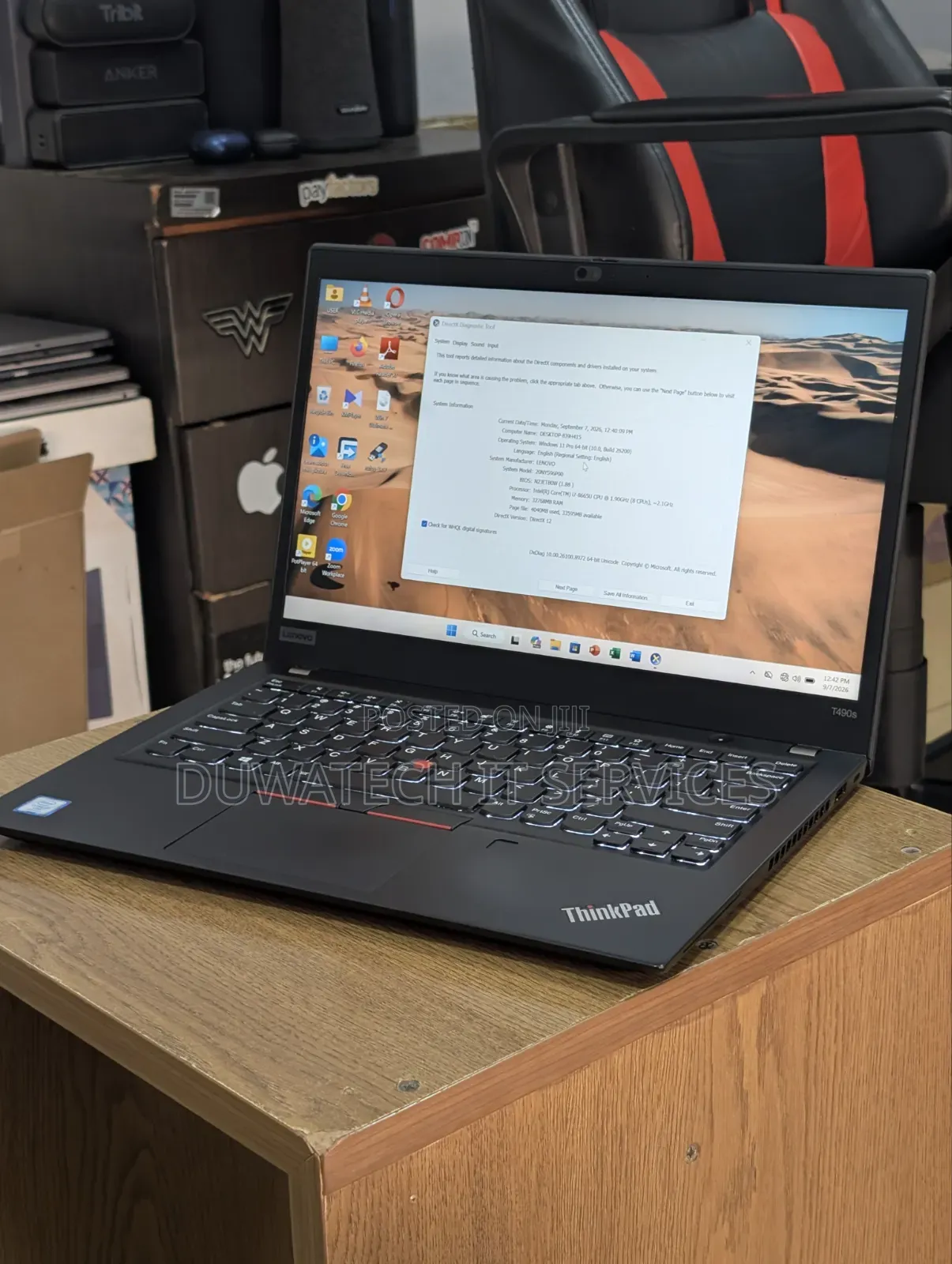 Laptop Lenovo ThinkPad T490s 32GB Intel Core i7 SSD 256GB