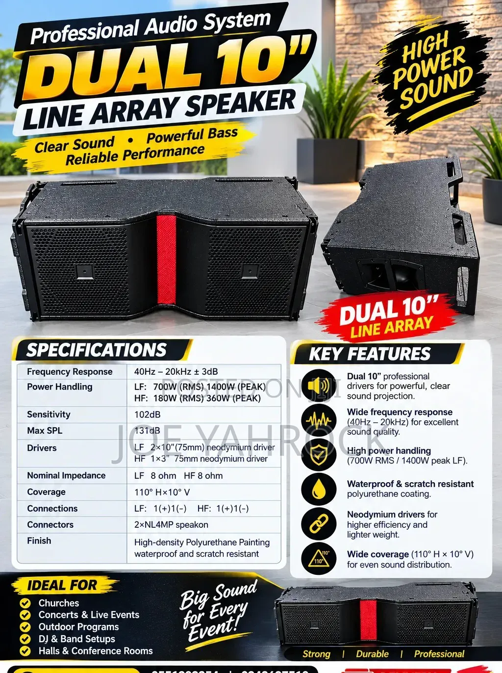 10 Inches Line Array Neo Speakers(single)