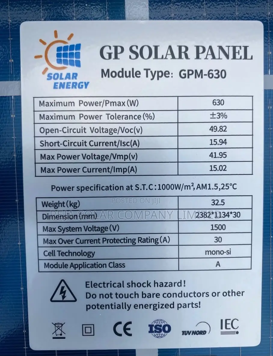 630w Solar Panels for Sale