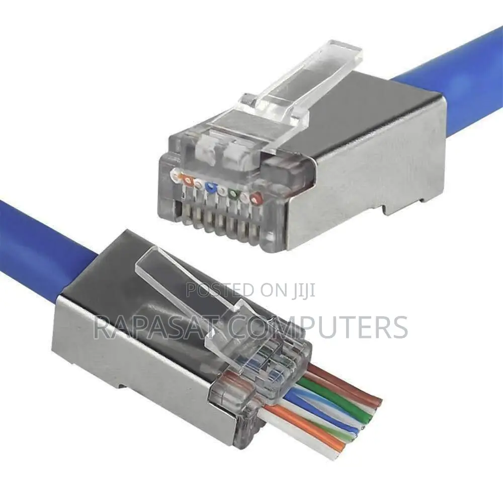 Shielded Pass Through Cat 6 RJ45 Connectors (1000pcs/Bag)