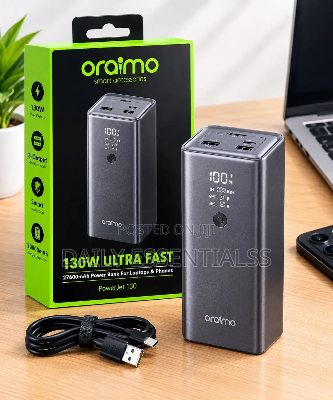 Oraimo PowerJet 130 130W Ultra Fast Power Bank